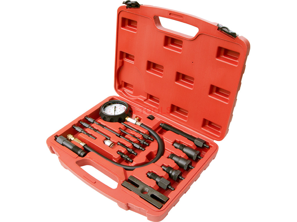 17pcs Professional Diesel Engine Cylinder Compression Tester